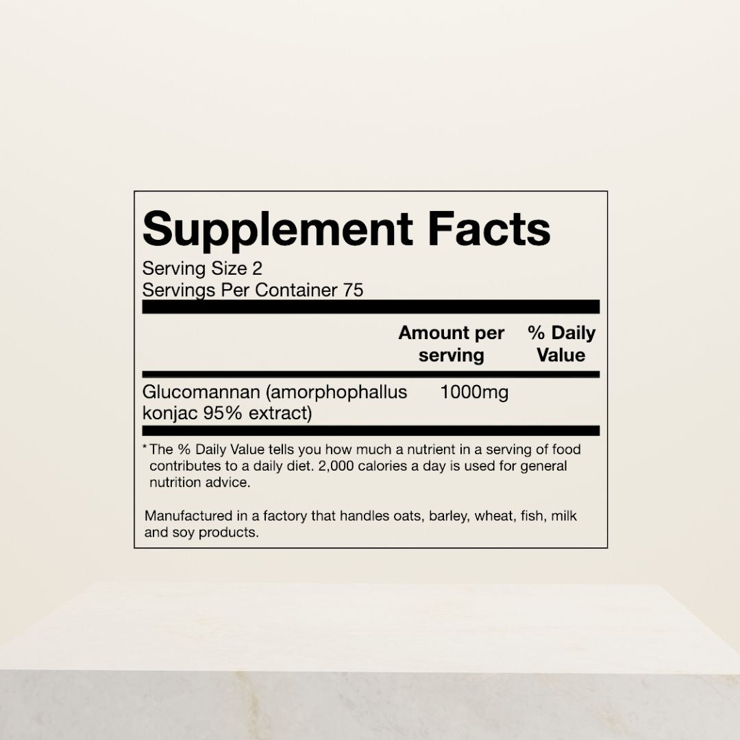 Hunger Control 2.0, Glucomannan | 150 Capsules